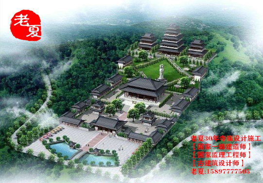 2023年寺院规划设计方案，寺庙大殿设计施工图方案