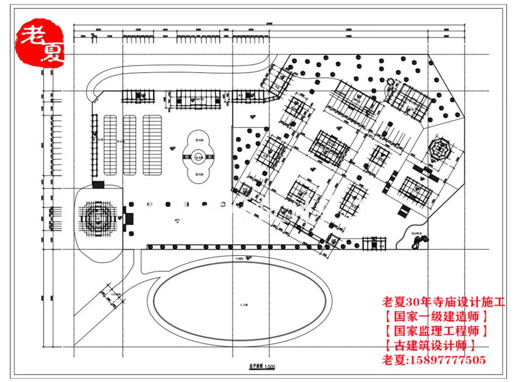 2023年大殿设计图纸方案，寺庙平面图布局图设计