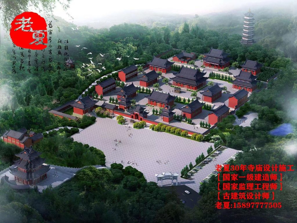 广东福建寺庙规划设计效果图方案