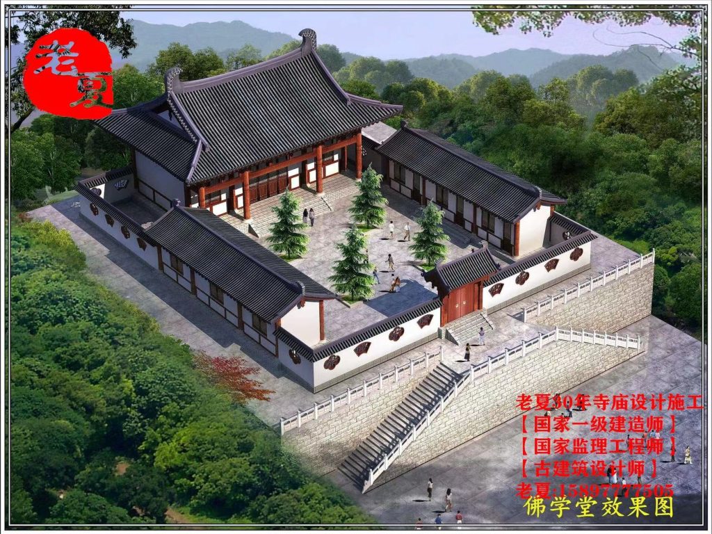 广东福建寺庙规划设计效果图方案